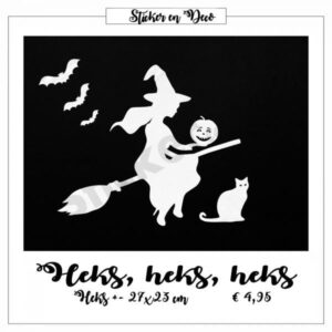 Halloween Heks statisch hechtende raamsticker