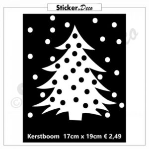 Kerstboom herbruikbare raamsticker statisch hechtend