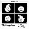 Pompoen Halloween 20 cm Herbruikbare raamsticker herbruikbaar