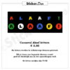Alaaf letters herbruikbare sticker