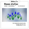 Blauwe druif raamsticker herbruikbare vinyl