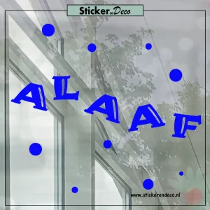 Carnaval alaaf confetti raamsticker blauw