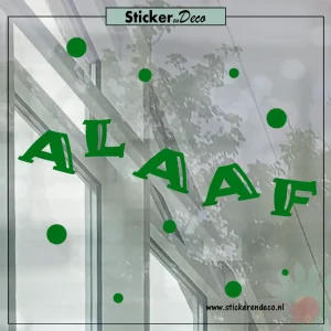 Carnaval alaaf confetti raamsticker groen