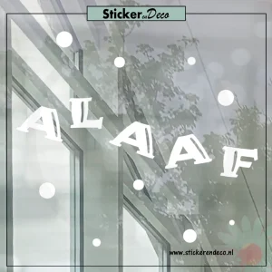 Carnaval alaaf confetti raamsticker wit