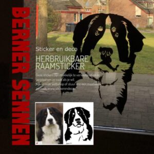 Dieren honden raamsticker herbruikbaar