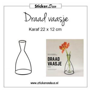 Draad vaasje Karaf 22 x 12 cm