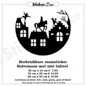 Raamsticker sinterklaas halve maan