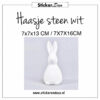 Haasje steen wit deco