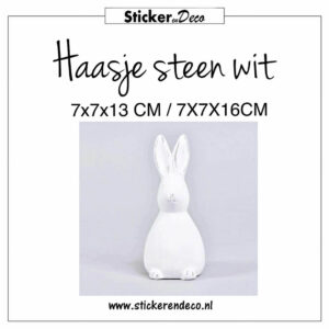 Haasje steen wit deco