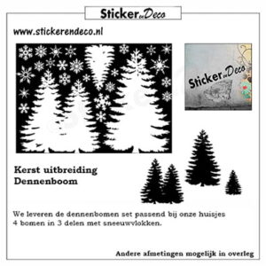 Raamsticker Kerst Dennenboom