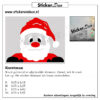 Santa Claus kerstman Gluur kerstmannetje raamsticker herbruikbaar