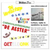 Carnaval Letters Carnavalsvereniging raamsticker herbruikbaar