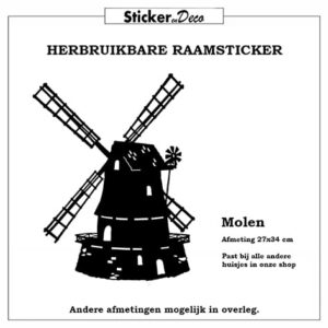 Molen herbruikbare raamstickers