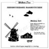 Raamsticker molen set statische vinyl herbruikbaar