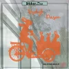 Paashaas bakfiets met kids T oranje copyright ®Sticker en Deco