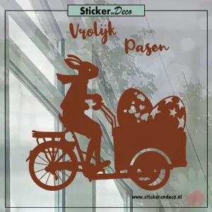 Paashaas bakfiets paaseieren bruin