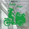 Paashaas bakfiets paaseieren groen copyright ®Sticker en Deco