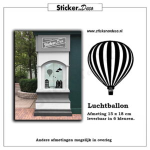 Raamsticker Luchtballon raamfolie van statisch hechtende vinyl