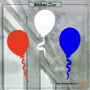 Raamsticker ballon Nederland rood wit blauw