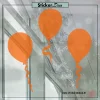 Raamsticker ballon WK oranje