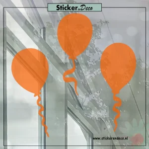 Raamsticker ballon WK oranje