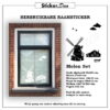 Raamsticker molen set herbruikbare raamfolie