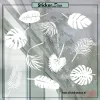 Raamsticker palmblaadjes palm bladeren palmblad wit