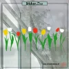 Raamsticker tulpen sierlijke tulpjes echt Nederlands full color