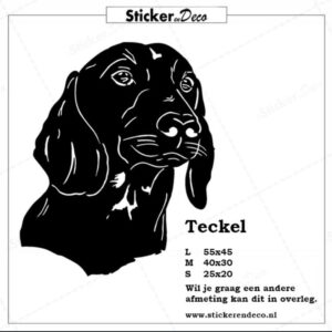 Raamsticker Teckel herbruikbaar raamsticker