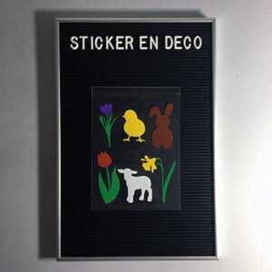 minies uniek met paars herbruikbare raamsticker