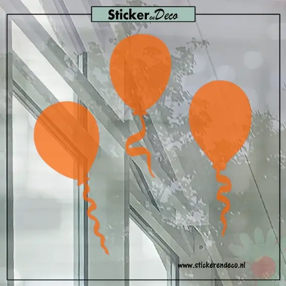 oranje ballonnen set van 3