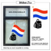 Geslaagd vlag met rugzak raamsticker