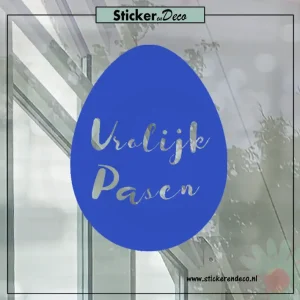 raamsticker Pasen Paasei XL blauw