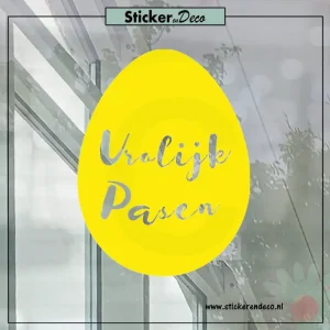 raamsticker Pasen Paasei XL geel