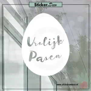 raamsticker Pasen Paasei XL wit