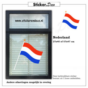 Nederlandse vlag Raamsticker koningsdag WK