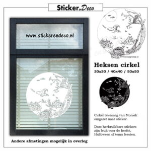 raamsticker cirkel heks herbruikbare vinyl