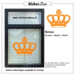 kroon oranje raamsticker koningsdag WK