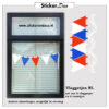 Rood wit blauwe vlaggetjes raamsticker koningsdag WK herbruikbaar