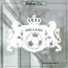 voetbal EK WK raamsticker voetbal wapen wit