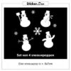Sneeuwpoppen set Herbruikbare raamsticker statisch hechtend